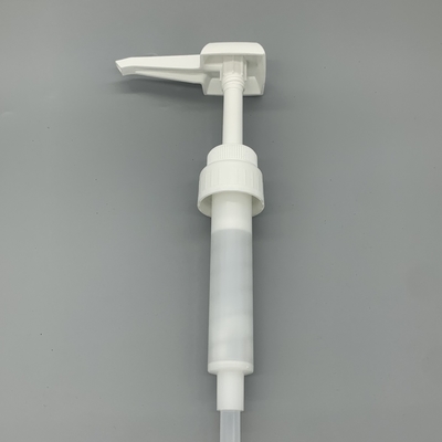 38 410 White Plastic High Dose Food Pump For Syrup Blending Coffee Partners