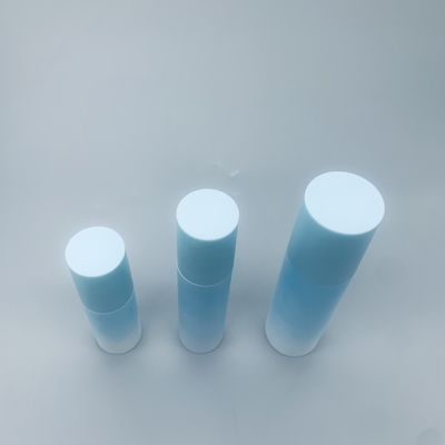 Blue Plastic Cosmetic Airless Pump Bottles For Essential Oil