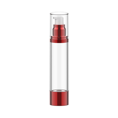 Vacuum bottle Cosmetic lotion bottle anodized vacuum bottle with large ring base Acrylic Airless Bottle