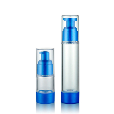 Anodized aluminum head cap vacuum bottle cosmetics in 15ml 20mlALUM plastic vacuum bottle
