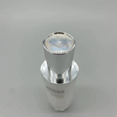 White Serum Matte PP Silver Acrylic Airless Pump Bottles 15ml 30ml 50ml 100g