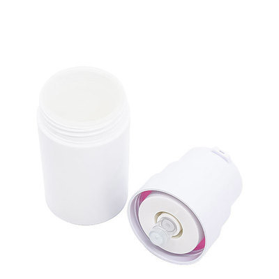 15ml 30ml 50ml Airless Pump Bottles White Serum Matte PP Silver