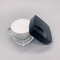 10g 15g Square Face Cream Skin Cream Polypropylene Plastic Jars With Black Lid