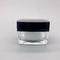 5g 10g 30g 50g Square Cream Jar Black Lid Transparent Base