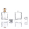100ml Clear Square Glass Perfume Spray Pump Bottle Painting Lettering